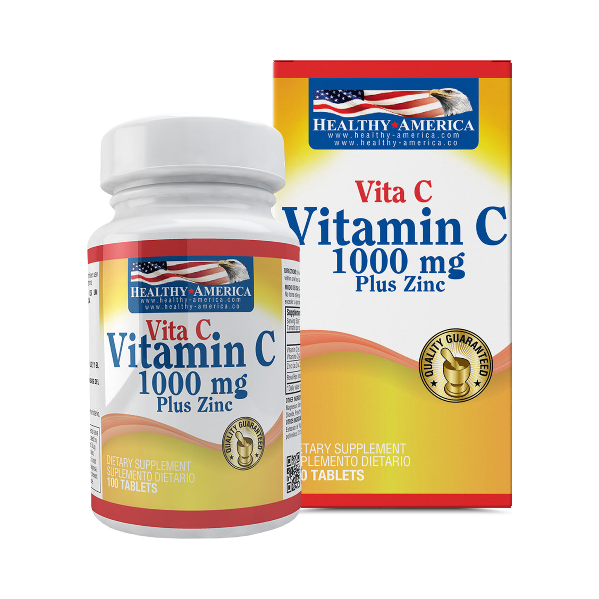 Healthy America Vitamina C 1000 mg Plus Zinc